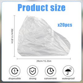 20Pcs Shoe Covers for Rain Disposable - Waterproof Plastic Clear Heavy Duty Rain Shoe Covers for Men and Women - Rain Boot Cover for Outdoor Indoors Overshoes