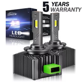 AUIMSOCO 2pcs D3S D3R LED Headlight Bulbs 360W 6500K Super White HID Xenon Conversion Kit