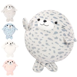 MaoGoLan Chubby Blob Seal Pillow Plush,20" Giant Seal Stuffed Animals with 4 Babies Inside,Ultra Soft Stuffed Throw Pillow for Kids,Girls,Boys