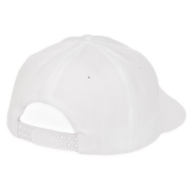 4sold White Snapback Hat with Raised 3D Black Embroidery Letter Baseball Cap Hip-Hop Cap Hat Headwear (F)