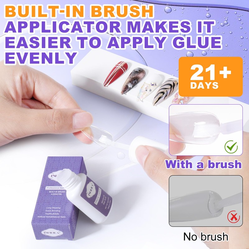 NXJ INFILILA Professional Brush On Nail Glue Arcrylic Nail Glue