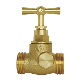 SOMATHERM FOR YOU - Shut-off valve with double bleed screw Male MM20 / 27 - Head Stem - in raw brass