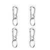 aoozleny 4pcs Keychain Clip Key Ring, Metal Carabiner Clips Keyring