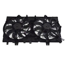 SEBLAFF 620-472 NI3115150 Dual Radiator Condenser Cooling Fan Assembly Replacement for 2014-2018 Rogue 2015-2017 X-Trail 214814BA0A 12V Black