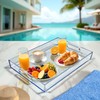 Azar Displays 556260 Clear Acrylic Serving Tray with Handles –