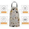 Smooffly Cute Dogs Animal Print Apron,Adjustable Neck Bib Apron for