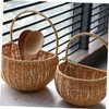 KOMBIUDA Countryside Decorative Basket Hanging Egg Container Plastic Storage Tight