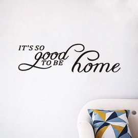 Inspirational Family Wall Stickers for Bedroom: Motivational Home Quotes Vinyl Art Wall Decals for Living Room Kitchen Apartment Bathroom - It's So Good to Be Home 25" X 7"