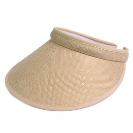 Brcus Hombres Mujeres Athletic Paja Verano al Aire última intervensión Clip de Ribete en Sol Viseras, Beige, Head Circumference 56-59cm