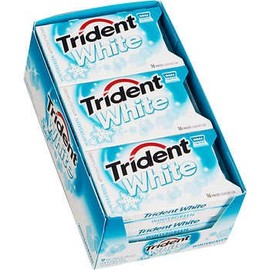 Trident White Sugar Free Gum, Wintergreen, 16 Pieces, 9 ct