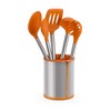 BRA Efficient Rotary Kitchen Utensil Pot, Stainless Steel, Orange, 14.5