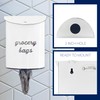 AuldHome Design Rustic Grocery Bag Holder; Wall-Mounted Vintage Enamelware Farmhouse