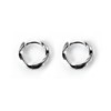 LUXSTAR Hoop Earrings, Twisted Ring, 925 Silver, Gold, Silver Binaural