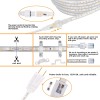 SURNIE LED Rope Lights Outdoor Waterproof Warm White, SURNIE 50ft