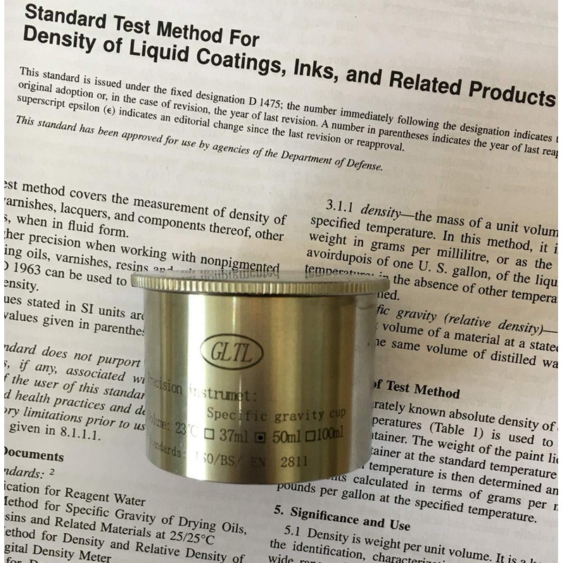 GLTL optional Paint Density Specific Gravity Cups stainless steel (50ml)
