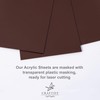 Dark Coffee Opaque Brown Acrylic Sheets 1/8 Thick, 12x8 inch,