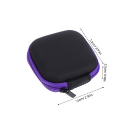 WOONEKY Assorted Color Mini Eva Earphone Storage Case Portable Travel Pouch for Headphones Earbuds USB Cables Soft Lining and Mesh Bag Design and