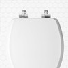 Mayfair Bennett Toilet Seat with Chrome Hinges, Slow Close Wood