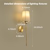QSDCVIS Gold Wall Sconce 2 Pack, USB Rechargeable Battery Operated