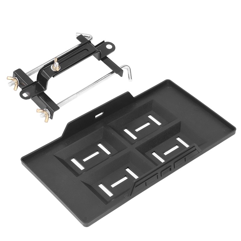 Car Battery Hold Down Tray Bracket Kit Height Adjustable Black
