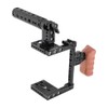 CAMVATE DSLR Camera Cage Top Handle Wood Grip for Canon