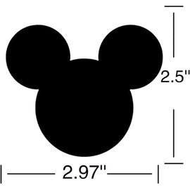 90 Pack Vinyl Chalkboard Stickers Mouse Head Stickers 2.97 x 2.5 Inch PVC Mouse Blackboard Wall Decals Mouse Themed Birthday Party,15 Sheet