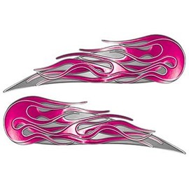 Weston Ink Twin Flame Motorcycle Tank Decal in Pink
