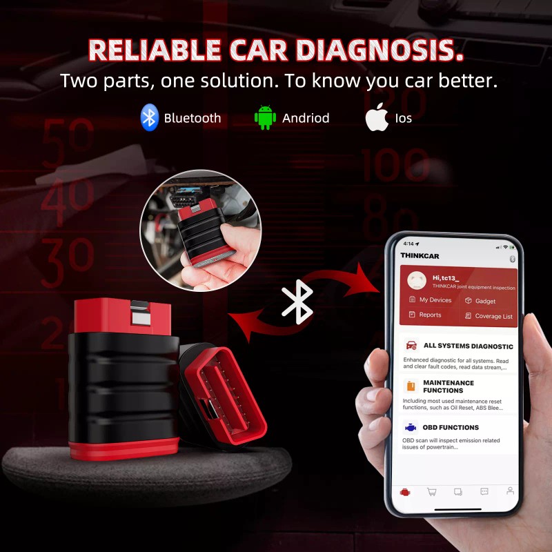 THINKCAR 100% Original New Land Rover Discovery Diagnostic Bluetooth Dongle