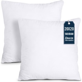 Utopia Bedding Throw Pillows Insert (Pack of 2, White) - 20 x 20 Inches Bed and Couch Pillows - Indoor Decorative Pillow