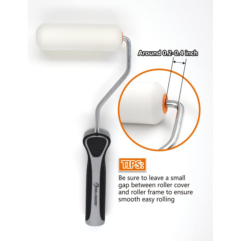 ROLLINGDOG Gloss Roller Set-Mini Rollers for Painting,Mini Pant Roller with