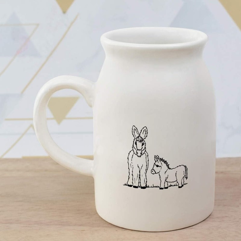 300ml 'Donkey & Foal' Ceramic Milk Jug (MJ00006926)