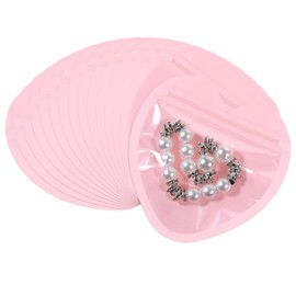 Aeaocvo 100PCS Holographic Bags, Resealable Bag for Small Business, Pink Packaging Mylar Bags for Small Business Candy Jewelry Bracelet Sample