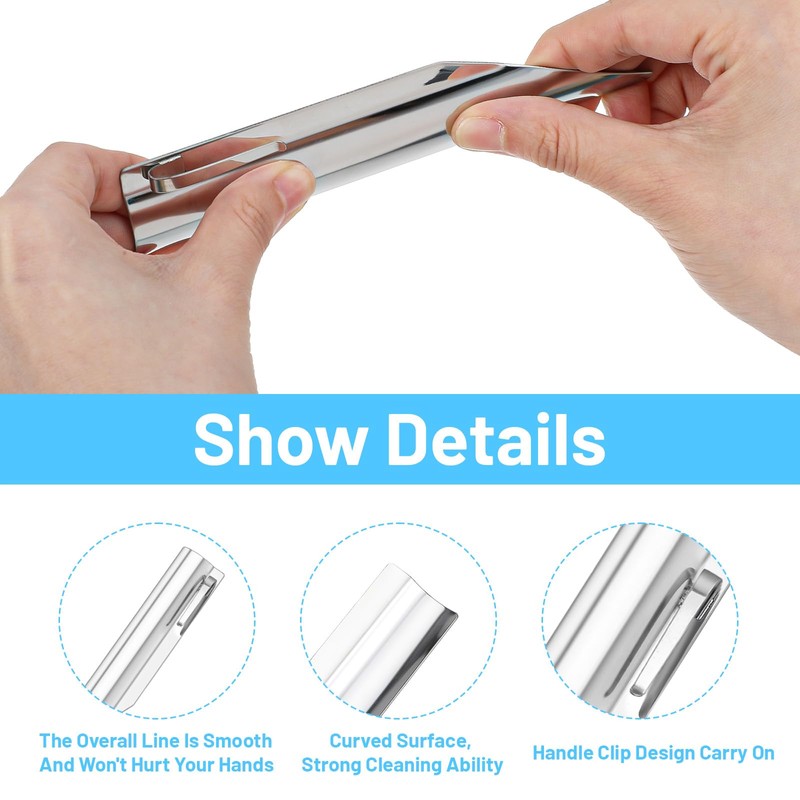 Oruola 2 Pcs Table Crumber,Silver Crumber for Servers,With Pocket Clip