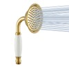 Winskybath Big Size 108MM Gold Brass Shower Head Traditional Victorian