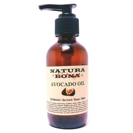 Avocado Oil Pump, 100% Pure Organic Cold Pressed and Rich in Vitamin E – 4 OZ Amber Glass Dispenser: The Preferred Oil for Massages, Carrier Oil, Skin Healer & Moisturizer, Hair Conditioner, Sunburns