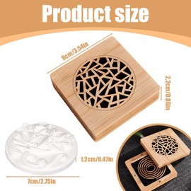 QOCUILC Set of 2 Scented Stone & Wooden Incense Box for Aromatherapy, Small and Portable for Home, Office, Car & On the Go, Ideal for Essential Oils for Relaxation, Reusable and Sustainable,