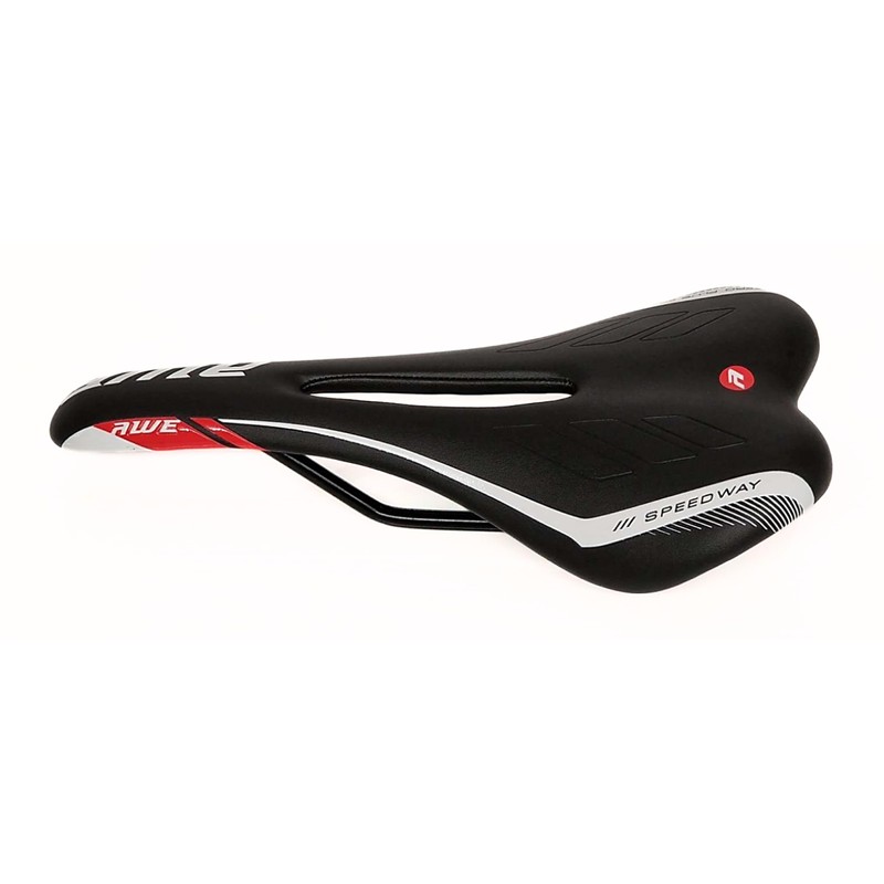AWE® SUPER LIGHT Chromo Rails Adult Racing Saddle Mens Black/Red