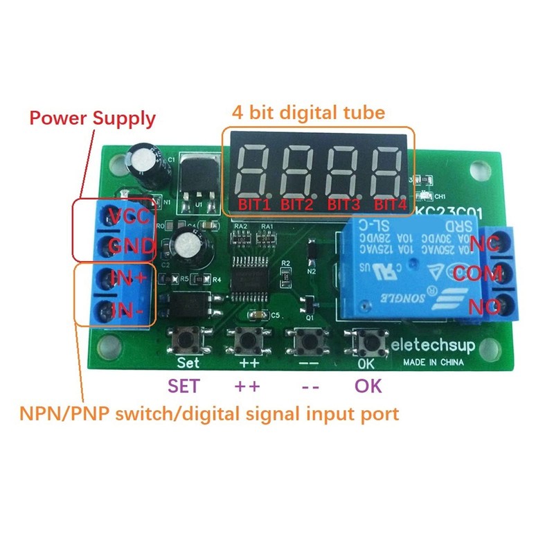 1 Channel Relay Module 0.1 S to 9999999.9 S Pulse