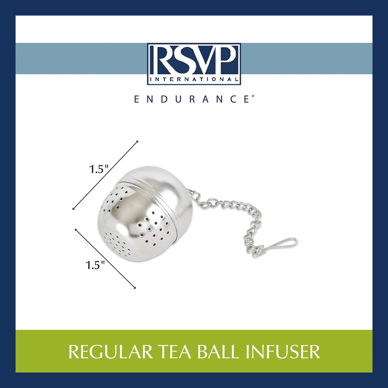RSVP International Endurance Collection Tea Accessories, Stainless Steel & Dishwasher