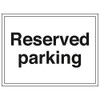 V Safety 74002BF-S'Reserved Parking' Sign, Landscape, 400 mm x 300 mm (Pack of 3)
