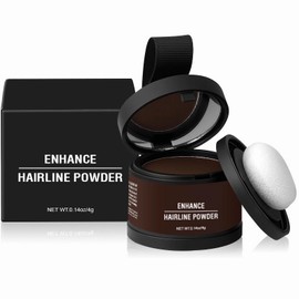Waverloo Magic Root Cover Up, Enhance Hairline Powder, Hairline Powder Instantly Conceals Hair Loss, Dark Brown
