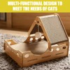 Triangle Cat Claw Sharpener House, Wooden Pet House Suitable for