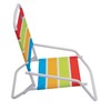 Rio Beach Wave 1-Position Beach Folding Sand Chair, Bright Stripes