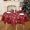JOLLYTOP Round Christmas Tablecloth Xmas Table Cloth for Table Decoration,