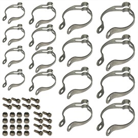 Pirhosigma Metal Ring Firmly to Frame Bike Cable Guide 4 Sets of each 25.4/28.6/31.8/34.9mm Brake Cable Shift Cable Derailleur Cable Base Guide Clip Fitting Line Tube Housing Durable (Total 16 sets)