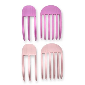 Unisex Hair Root Volume Pin & Bangs Clip Set Light Pink 5ea