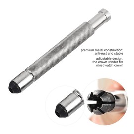 Watch Repair Tools, Manual Automatic Watch Winder, 3-4.5 mm Handy Wristwatch Watches Crown Winder Helper Mechanical Winding Instrument(4.0)