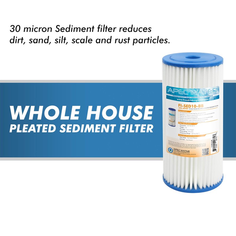 APEC Water Systems CB1-SED10-BB Whole House Sediment Water Filter 10"