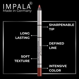 IMPALA | Creamy Waterproof Lip Pencil Bronze Color 219 | Permanent Lip Liner | Waterproof Lip Pencil | Long-lasting Lip Liner | Volumizing Effect