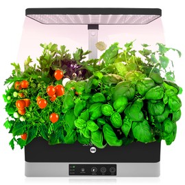 SereneLife Hydroponic Herb Garden 11 Pods,Indoor Herb Garden Kit,Seed Pod,Indoor Garden,Full-Spectrum Grow Light,Adjustable Height,Hydroponic Indoor Garden,Smart Indoor Plant System,Black